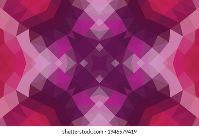 Geometric design, Mosaic of a vector kaleidoscope, abstract Mosaic Background, colorful Futuristic Background, geometric Triangular Pattern. Mosaic texture. Stained glass effect. Vector