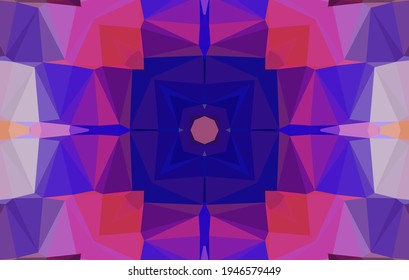 Geometric design, Mosaic of a vector kaleidoscope, abstract Mosaic Background, colorful Futuristic Background, geometric Triangular Pattern. Mosaic texture. Stained glass effect. Vector
