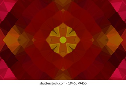 Geometric design, Mosaic of a vector kaleidoscope, abstract Mosaic Background, colorful Futuristic Background, geometric Triangular Pattern. Mosaic texture. Stained glass effect. Vector