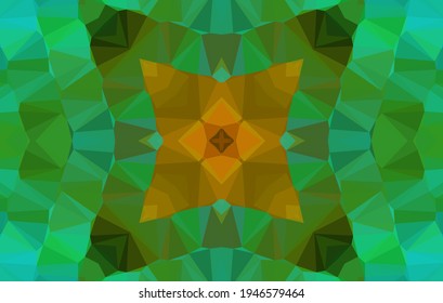 Geometric design, Mosaic of a vector kaleidoscope, abstract Mosaic Background, colorful Futuristic Background, geometric Triangular Pattern. Mosaic texture. Stained glass effect. Vector