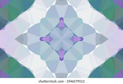 Geometric design, Mosaic of a vector kaleidoscope, abstract Mosaic Background, colorful Futuristic Background, geometric Triangular Pattern. Mosaic texture. Stained glass effect. Vector