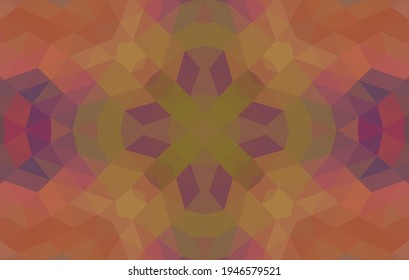 Geometric design, Mosaic of a vector kaleidoscope, abstract Mosaic Background, colorful Futuristic Background, geometric Triangular Pattern. Mosaic texture. Stained glass effect. Vector