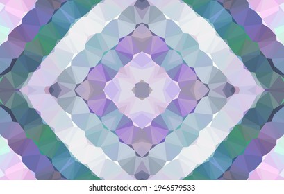 Geometric design, Mosaic of a vector kaleidoscope, abstract Mosaic Background, colorful Futuristic Background, geometric Triangular Pattern. Mosaic texture. Stained glass effect. Vector