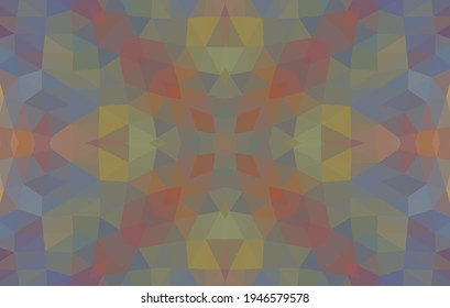 Geometric design, Mosaic of a vector kaleidoscope, abstract Mosaic Background, colorful Futuristic Background, geometric Triangular Pattern. Mosaic texture. Stained glass effect. Vector