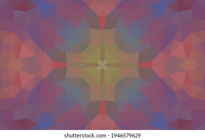 Geometric design, Mosaic of a vector kaleidoscope, abstract Mosaic Background, colorful Futuristic Background, geometric Triangular Pattern. Mosaic texture. Stained glass effect. Vector