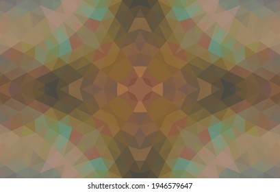 Geometric design, Mosaic of a vector kaleidoscope, abstract Mosaic Background, colorful Futuristic Background, geometric Triangular Pattern. Mosaic texture. Stained glass effect. Vector