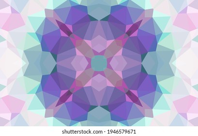 Geometric design, Mosaic of a vector kaleidoscope, abstract Mosaic Background, colorful Futuristic Background, geometric Triangular Pattern. Mosaic texture. Stained glass effect. Vector