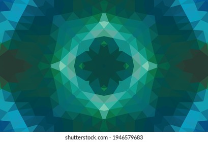 Geometric design, Mosaic of a vector kaleidoscope, abstract Mosaic Background, colorful Futuristic Background, geometric Triangular Pattern. Mosaic texture. Stained glass effect. Vector