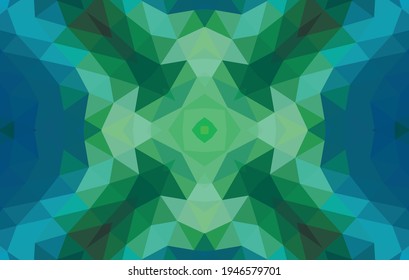 Geometric design, Mosaic of a vector kaleidoscope, abstract Mosaic Background, colorful Futuristic Background, geometric Triangular Pattern. Mosaic texture. Stained glass effect. Vector
