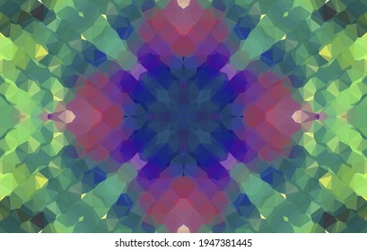 Geometric design, Mosaic of a vector kaleidoscope, abstract Mosaic Background, colorful Futuristic Background, geometric Triangular Pattern. Mosaic texture. Stained glass effect. EPS 10 Vector
