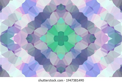Diseño geométrico, mosaico de un kaleidoscopio vector, fondo mosaico abstracto, fondo futurista colorido, patrón triangular geométrico. Textura mosaica. Efecto de vidrio manchado. Vector EPS 10