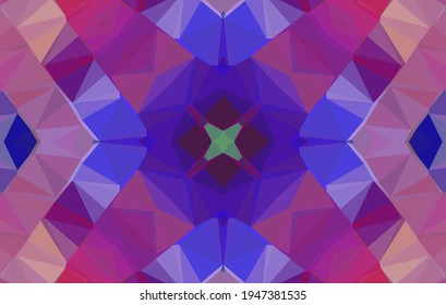 Geometric design, Mosaic of a vector kaleidoscope, abstract Mosaic Background, colorful Futuristic Background, geometric Triangular Pattern. Mosaic texture. Stained glass effect. EPS 10 Vector