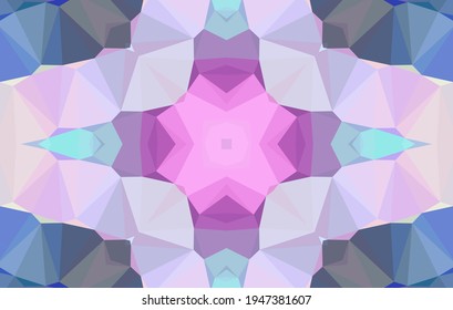 Diseño geométrico, mosaico de un kaleidoscopio vector, fondo mosaico abstracto, fondo futurista colorido, patrón triangular geométrico. Textura mosaica. Efecto de vidrio manchado. Vector EPS 10