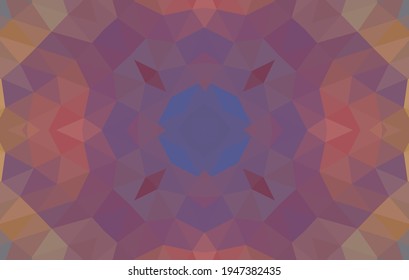 Diseño geométrico, mosaico de un kaleidoscopio vector, fondo mosaico abstracto, fondo futurista colorido, patrón triangular geométrico. Textura mosaica. Efecto de vidrio manchado. Vector EPS 10