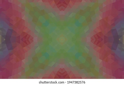 Diseño geométrico, mosaico de un kaleidoscopio vector, fondo mosaico abstracto, fondo futurista colorido, patrón triangular geométrico. Textura mosaica. Efecto de vidrio manchado. Vector EPS 10