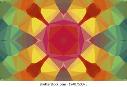 Geometric design, Mosaic of a vector kaleidoscope, abstract Mosaic Background, colorful Futuristic Background, geometric Triangular Pattern. Mosaic texture. Stained glass effect. EPS 10 Vector