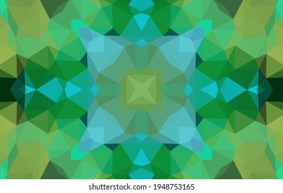 Geometric design, Mosaic of a vector kaleidoscope, abstract Mosaic Background, colorful Futuristic Background, geometric Triangular Pattern. Mosaic texture. Stained glass effect. EPS 10 Vector