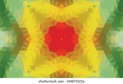 Geometric design, Mosaic of a vector kaleidoscope, abstract Mosaic Background, colorful Futuristic Background, geometric Triangular Pattern. Mosaic texture. Stained glass effect. EPS 10 Vector