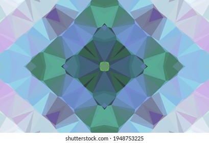 Diseño geométrico, mosaico de un kaleidoscopio vector, fondo mosaico abstracto, fondo futurista colorido, patrón triangular geométrico. Textura mosaica. Efecto de vidrio manchado. Vector EPS 10