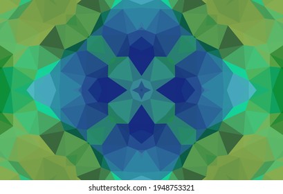 Diseño geométrico, mosaico de un kaleidoscopio vector, fondo mosaico abstracto, fondo futurista colorido, patrón triangular geométrico. Textura mosaica. Efecto de vidrio manchado. Vector EPS 10