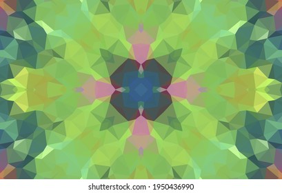 Geometric design, Mosaic of a vector kaleidoscope, abstract Mosaic Background, colorful Futuristic Background, geometric Triangular Pattern. Mosaic texture. Stained glass effect. EPS 10 Vector