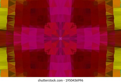 Diseño geométrico, mosaico de un kaleidoscopio vector, fondo mosaico abstracto, fondo futurista colorido, patrón triangular geométrico. Textura mosaica. Efecto de vidrio manchado. Vector EPS 10