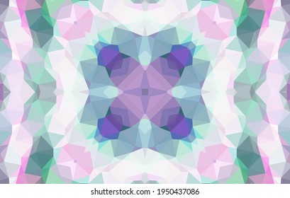 Geometric design, Mosaic of a vector kaleidoscope, abstract Mosaic Background, colorful Futuristic Background, geometric Triangular Pattern. Mosaic texture. Stained glass effect. EPS 10 Vector
