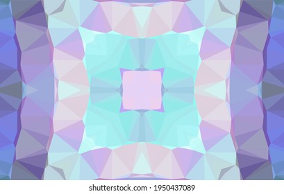 Diseño geométrico, mosaico de un kaleidoscopio vector, fondo mosaico abstracto, fondo futurista colorido, patrón triangular geométrico. Textura mosaica. Efecto de vidrio manchado. Vector EPS 10