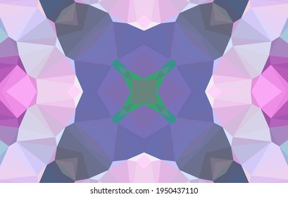 Diseño geométrico, mosaico de un kaleidoscopio vector, fondo mosaico abstracto, fondo futurista colorido, patrón triangular geométrico. Textura mosaica. Efecto de vidrio manchado. Vector EPS 10