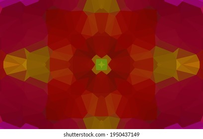 Diseño geométrico, mosaico de un kaleidoscopio vector, fondo mosaico abstracto, fondo futurista colorido, patrón triangular geométrico. Textura mosaica. Efecto de vidrio manchado. Vector EPS 10