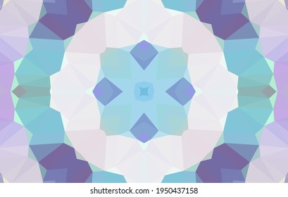 Geometrisches Design, Mosaik eines Vektorkalidoskops, abstrakter Mosaikhintergrund, bunter Futuristischer Hintergrund, geometrisches Dreiecksmuster. Mosaikstruktur. Festgestellter Glaseffekt. EPS10-Vektorgrafik