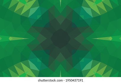 Diseño geométrico, mosaico de un kaleidoscopio vector, fondo mosaico abstracto, fondo futurista colorido, patrón triangular geométrico. Textura mosaica. Efecto de vidrio manchado. Vector EPS 10