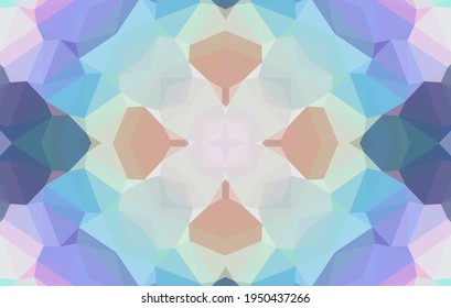 Diseño geométrico, mosaico de un kaleidoscopio vector, fondo mosaico abstracto, fondo futurista colorido, patrón triangular geométrico. Textura mosaica. Efecto de vidrio manchado. Vector EPS 10