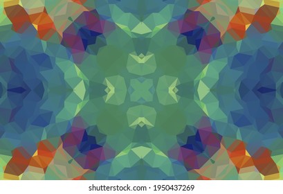 Geometric design, Mosaic of a vector kaleidoscope, abstract Mosaic Background, colorful Futuristic Background, geometric Triangular Pattern. Mosaic texture. Stained glass effect. EPS 10 Vector