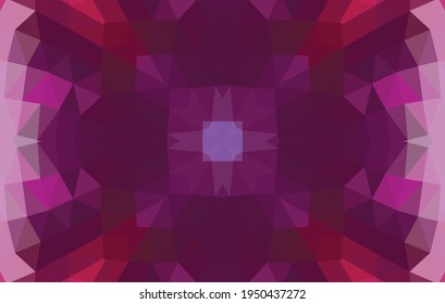 Diseño geométrico, mosaico de un kaleidoscopio vector, fondo mosaico abstracto, fondo futurista colorido, patrón triangular geométrico. Textura mosaica. Efecto de vidrio manchado. Vector EPS 10