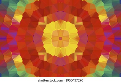 Geometric design, Mosaic of a vector kaleidoscope, abstract Mosaic Background, colorful Futuristic Background, geometric Triangular Pattern. Mosaic texture. Stained glass effect. EPS 10 Vector