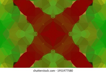 Geometric design, Mosaic of a vector kaleidoscope, abstract Mosaic Background, colorful Futuristic Background, geometric Triangular Pattern. Mosaic texture. Stained glass effect. EPS 10 Vector