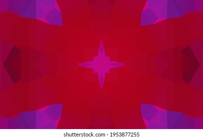 Diseño geométrico, mosaico de un kaleidoscopio vector, fondo mosaico abstracto, fondo futurista colorido, patrón triangular geométrico. Textura mosaica. Efecto de vidrio manchado. Vector EPS 10