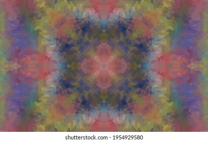Diseño geométrico, mosaico de un kaleidoscopio vector, fondo mosaico abstracto, fondo futurista colorido, patrón triangular geométrico. Textura mosaica. Efecto de vidrio manchado. 10 Vector EPS.