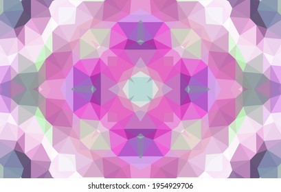 Geometric design, Mosaic of a vector kaleidoscope, abstract Mosaic Background, colorful Futuristic Background, geometric Triangular Pattern. Mosaic texture. Stained glass effect. 10 EPS Vector.