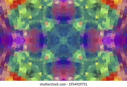 Geometric design, Mosaic of a vector kaleidoscope, abstract Mosaic Background, colorful Futuristic Background, geometric Triangular Pattern. Mosaic texture. Stained glass effect. 10 EPS Vector.