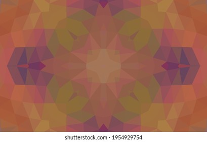 Geometrisches Design, Mosaik eines Vektorkalidoskops, abstrakter Mosaikhintergrund, bunter Futuristischer Hintergrund, geometrisches Dreiecksmuster. Mosaikstruktur. Festgestellter Glaseffekt. 10 EPS Vektor.