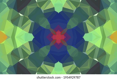 Geometric design, Mosaic of a vector kaleidoscope, abstract Mosaic Background, colorful Futuristic Background, geometric Triangular Pattern. Mosaic texture. Stained glass effect. 10 EPS Vector.