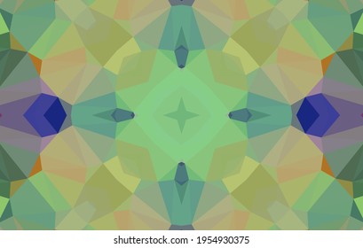 Geometric design, Mosaic of a vector kaleidoscope, abstract Mosaic Background, colorful Futuristic Background, geometric Triangular Pattern. Mosaic texture. Stained glass effect. 10 EPS Vector.