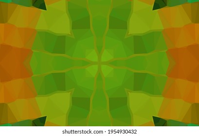 Geometric design, Mosaic of a vector kaleidoscope, abstract Mosaic Background, colorful Futuristic Background, geometric Triangular Pattern. Mosaic texture. Stained glass effect. 10 EPS Vector.