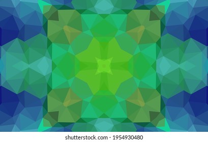 Geometric design, Mosaic of a vector kaleidoscope, abstract Mosaic Background, colorful Futuristic Background, geometric Triangular Pattern. Mosaic texture. Stained glass effect. 10 EPS Vector.
