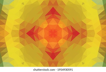 Geometric design, Mosaic of a vector kaleidoscope, abstract Mosaic Background, colorful Futuristic Background, geometric Triangular Pattern. Mosaic texture. Stained glass effect. 10 EPS Vector.