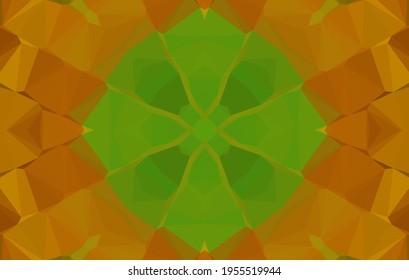 Diseño geométrico, mosaico de un kaleidoscopio vector, fondo mosaico abstracto, fondo futurista colorido, patrón triangular geométrico. Textura mosaica. Efecto de vidrio manchado. 10 Vector EPS.