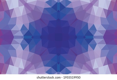 Diseño geométrico, mosaico de un kaleidoscopio vector, fondo mosaico abstracto, fondo futurista colorido, patrón triangular geométrico. Textura mosaica. Efecto de vidrio manchado. 10 Vector EPS.