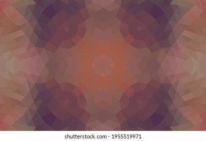 Diseño geométrico, mosaico de un kaleidoscopio vector, fondo mosaico abstracto, fondo futurista colorido, patrón triangular geométrico. Textura mosaica. Efecto de vidrio manchado. 10 Vector EPS.